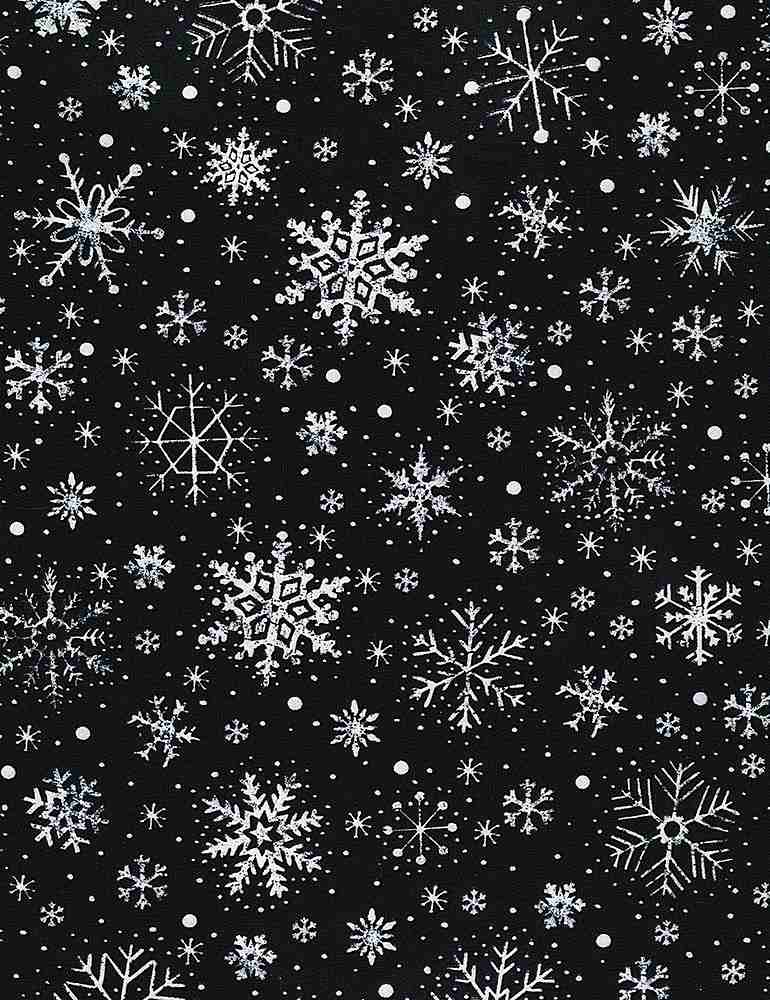 Home for the Holidays Black Chalk Snowflakes